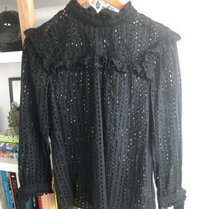 Madewell eyelet tie blouse sz. XS